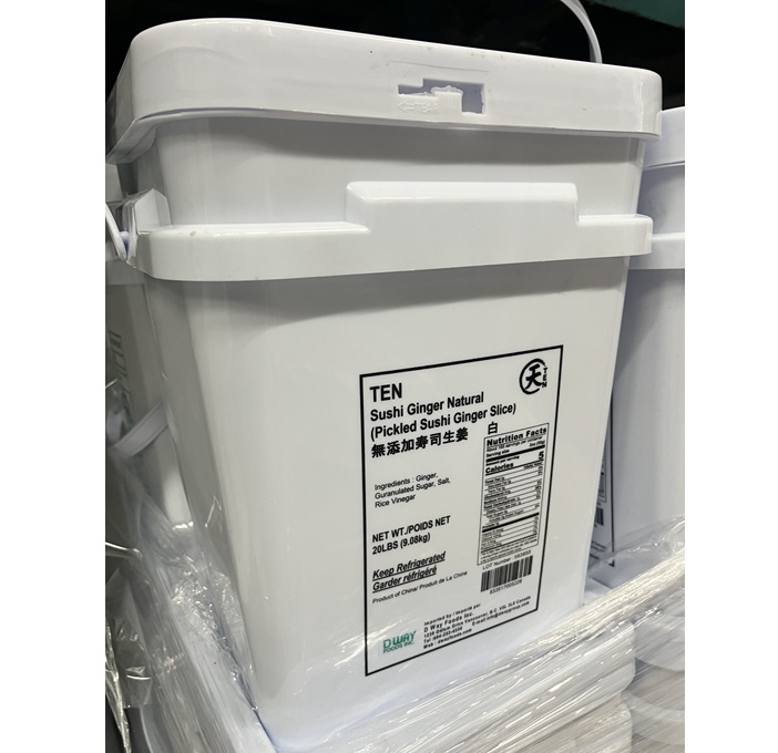 GARI WHITE NATURAL 20LB PAIL